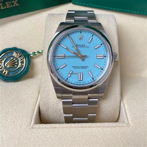 vintage rolex turquoise dial|Rolex op 41 tiffany.